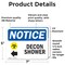 Signmission Decon Shower (Left Arrow) Sign With Symbol, 7 in W x Rectangle, Vinyl Decal OS-2PACK-NS-D-57-L-10952 - alternate 2